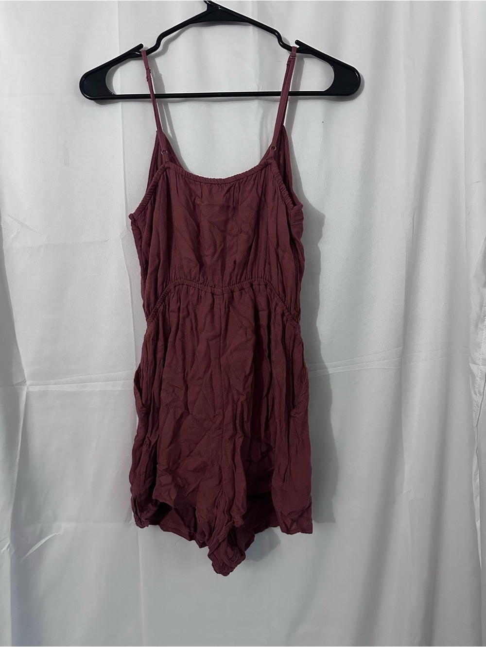 Abercrombie & Fitch Dusty Rose Button-Front Sleeveless Romper - Picture 3 of 3